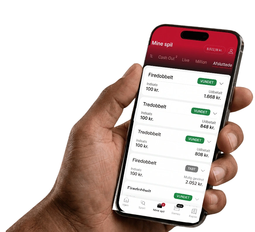 ODDSTIPS1-appen med vundne kombinationsspil